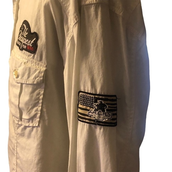 Jachs Just A Cheap Shirt Men’s Button Down White Shirt With Patches Size… - Picture 7 of 10